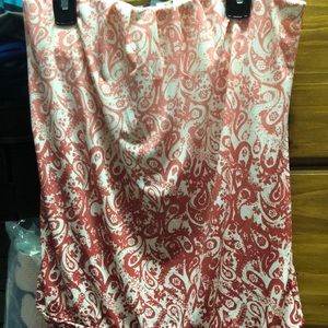 Limited strapless top.